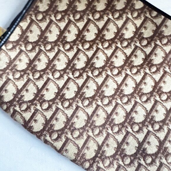 Vintage Christian Dior Logo Print Canvas Clutch Unisex - Picture 14 of 15
